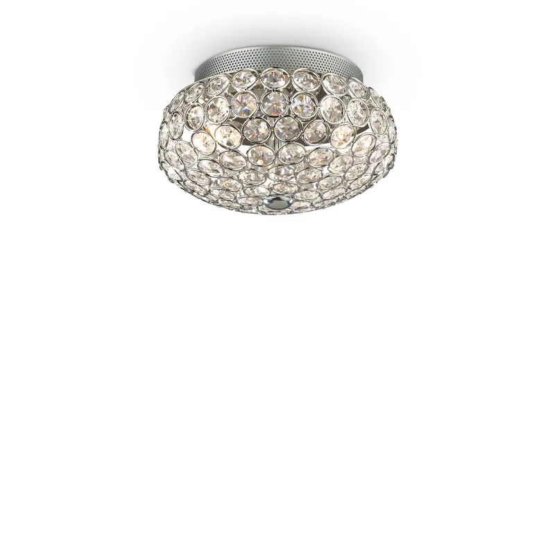 Scelto Dai Clienti Plafoneira piccola struttura in metallo e diffusore con cristallo ottagonali - 40W - IP20