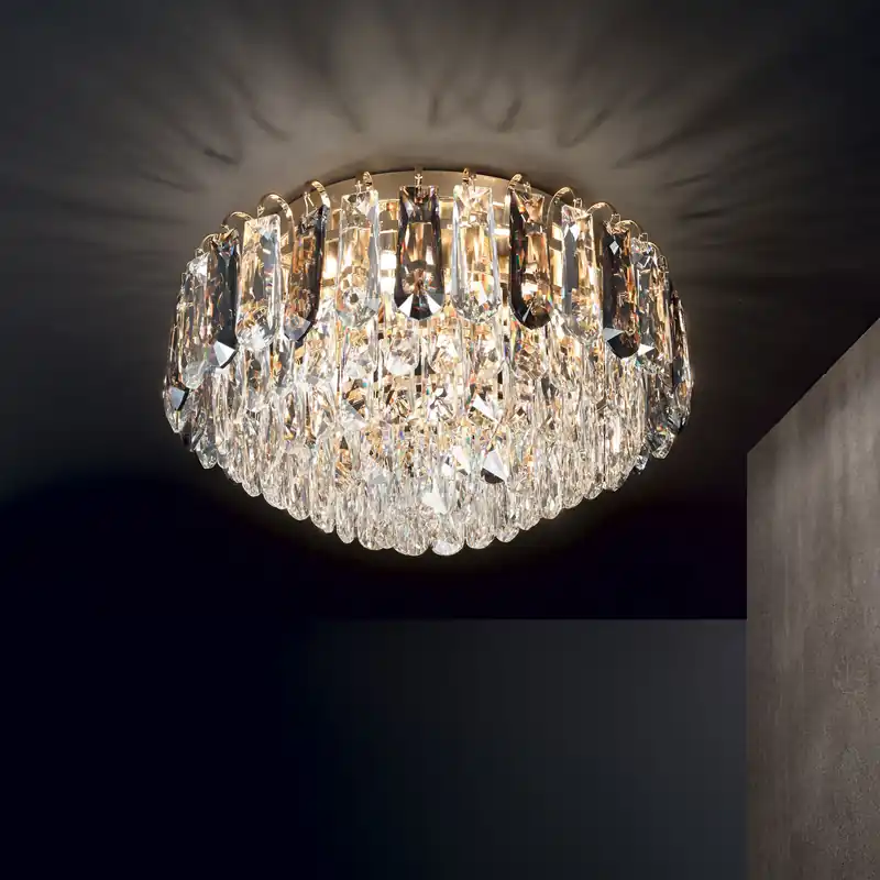 Offerta Limitata Plafoniera in metallo finitura oro e decorazioni in cristallo - 15W - IP20