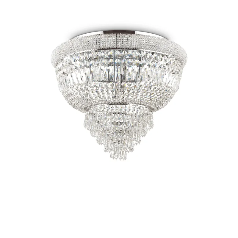 Sconto Plafoniera media in metallo e dettagli decorativi in cristallo - 28W - IP20