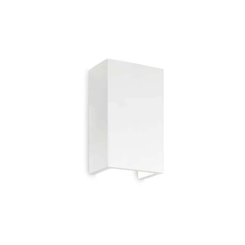 Applique alta quadrata con base in metallo e struttura in gesso - 40W - IP20 Promozione Esclusiva