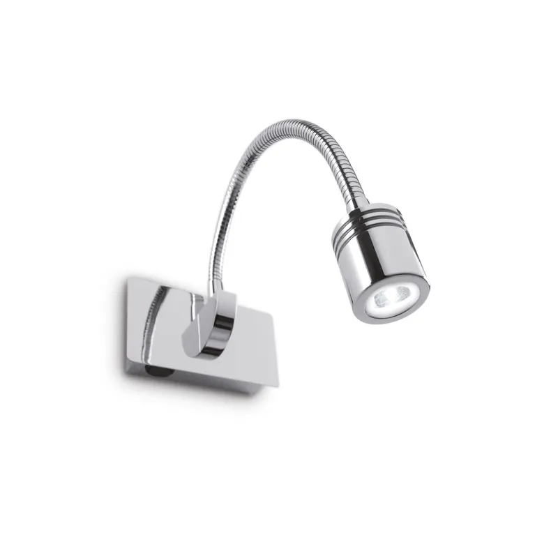 Saldi Applique da parete con diffusore a led a braccio flessibile in metallo - 4W - Lumen 190 - 3000k Luce Calda - IP20