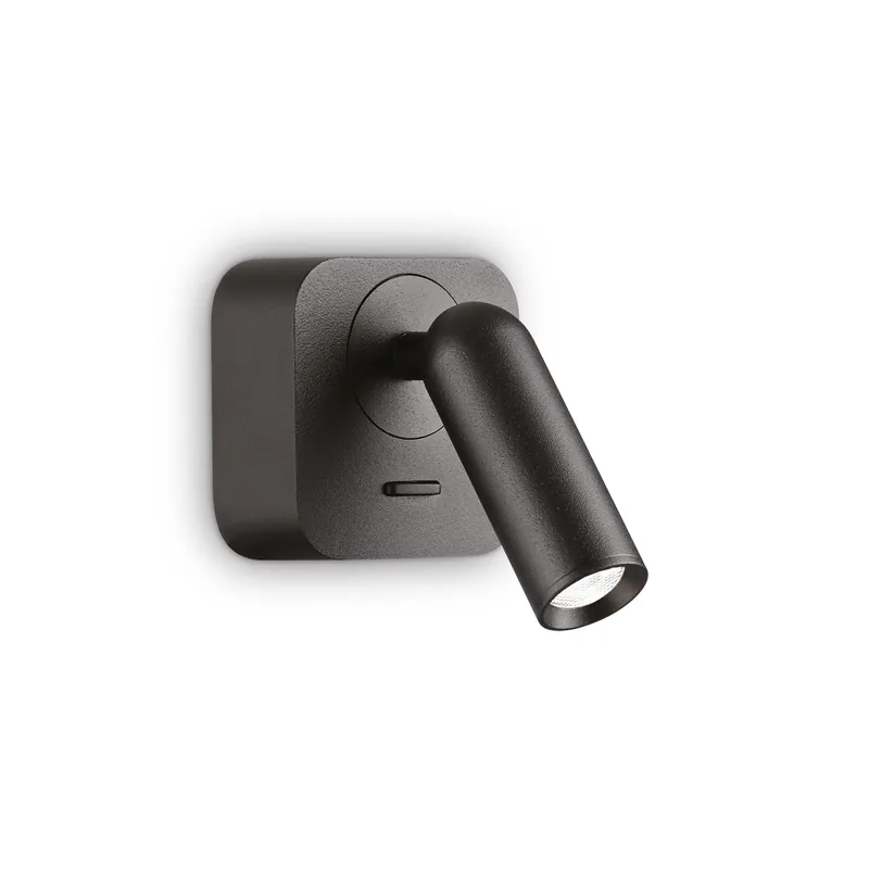 Economico Applique da parete con diffusore a led orientabile e base quadrata - 3W - Lumen 260 - 3000k Luce Calda - IP20