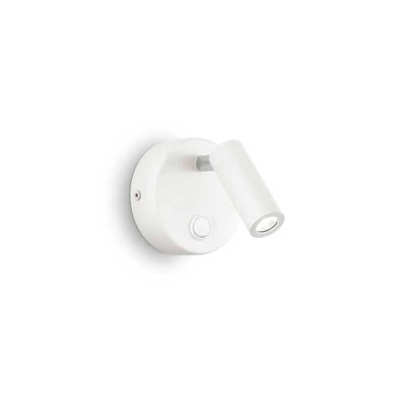 Applique da parete con base rotonda e diffusore a led orientabile - 3W - Lumen 140 - 3000k Luce Calda - IP20 Spedizione Espresso