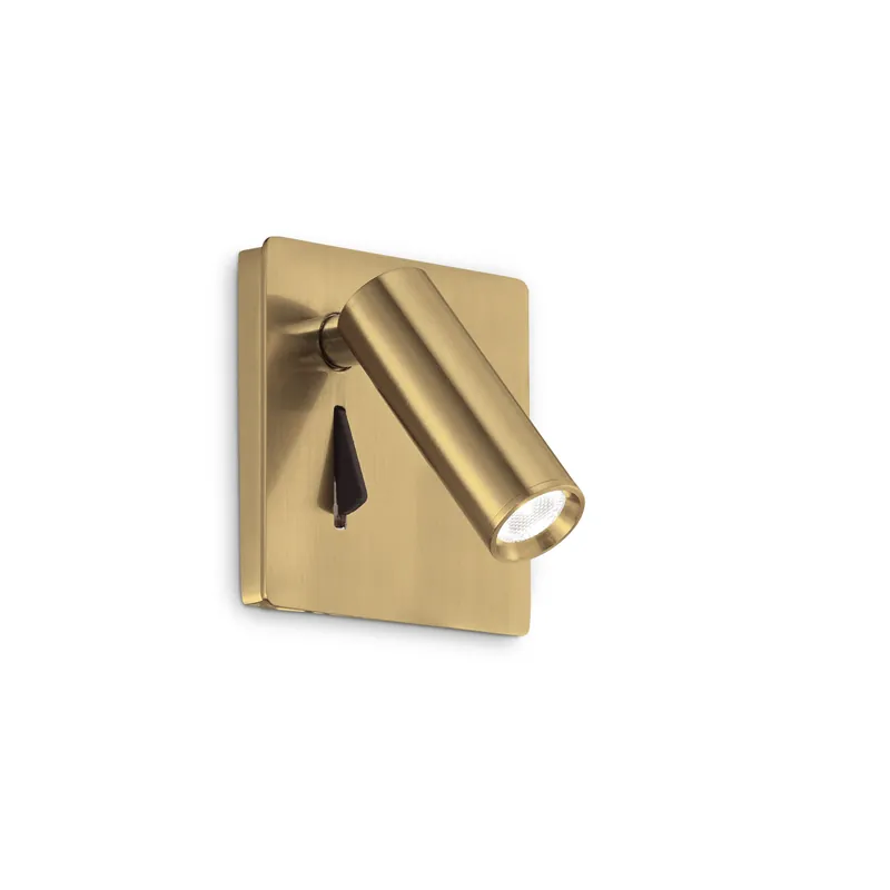 Nuovo Arrivo Applique da parete con base quadrata e diffusore tubolare a led orientabile - 3W - Lumen 200 - 2200k Luce Calda - IP20