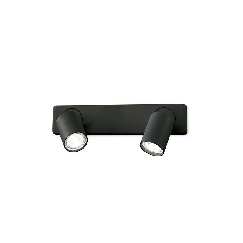 Applique da parete con struttura in alluminio e 2 diffusori rotondi orientabili - 35W - IP20 Saldi