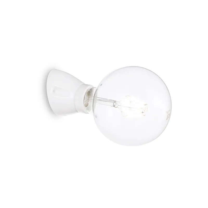 Nuovo Arrivo Applique da parete in ceramica smaltata con diffusore in vetro - 60W - IP20