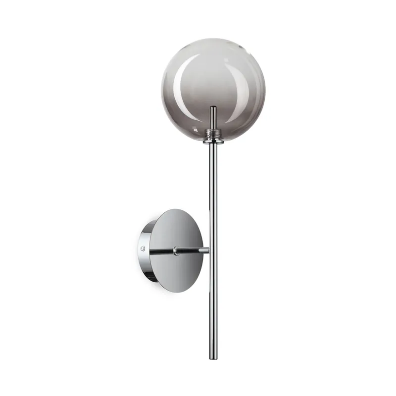 Applique da parete in metallo placato con diffusore in vetro a boccia - 2W - IP20 Consegna Rapida