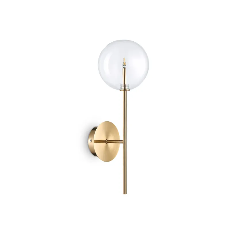 Offerta Applique da parete in metallo placato con diffusore in vetro a boccia - 2W - IP20