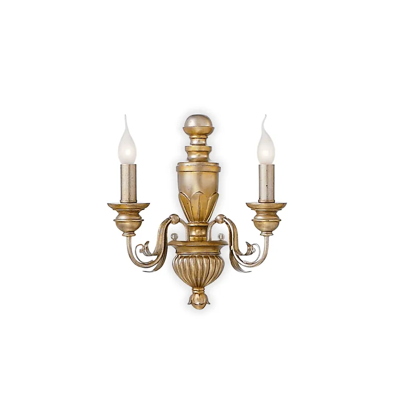 Vendita Finale Applique da parete classica con struttura in resina e bracci in metallo - 40W - IP20