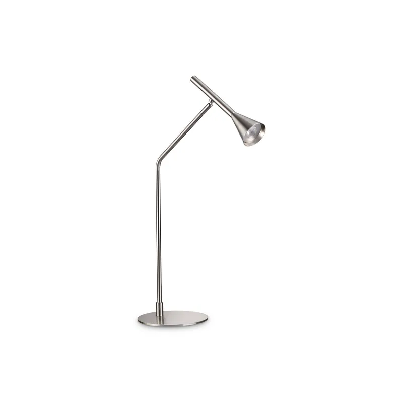 Consegna Rapida Lampada da tavolo a led con struttura in metallo e diffusore orientabile - 6W - Lumen 500 - 3000k Luce Calda - IP20