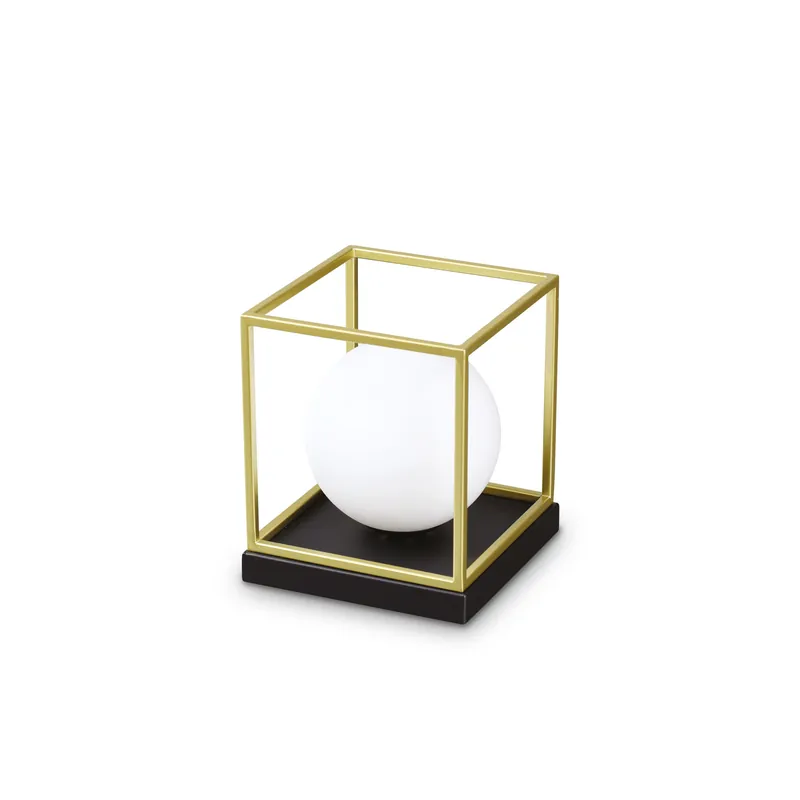 Lampda da tavolo di design con struttura in metallo e diffusore in vetro - 28W - IP20 Quantità Limitata