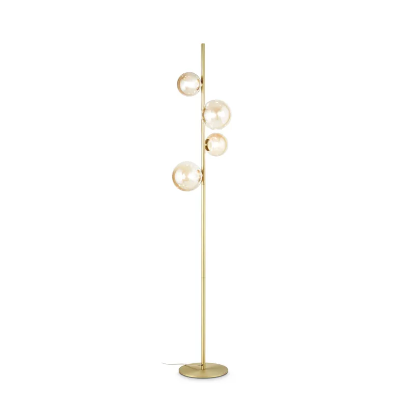 Piantana moderna in metallo con 4 diffusori in vetro soffiato - 15W - IP20 Scelto Dai Clienti