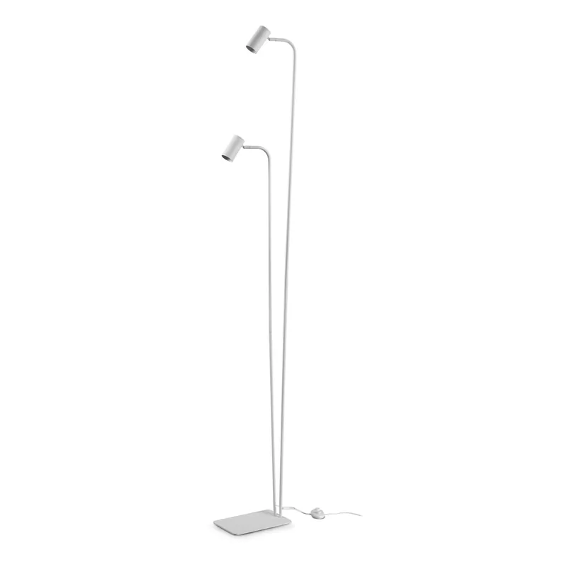 Piantana moderna con doppio diffusore orientabile struttura in metallo - 28W - IP20 Vendita Finale