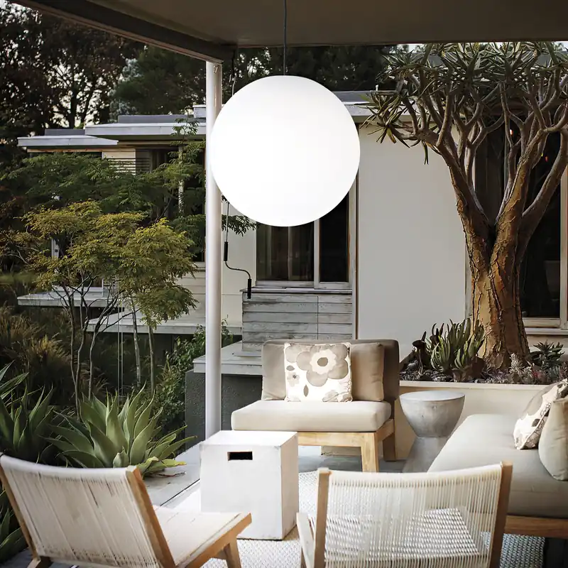 Lampada a sospensione per esterno grande con diffusore in acrilico - 42W - IP44 Prezzo Scontato