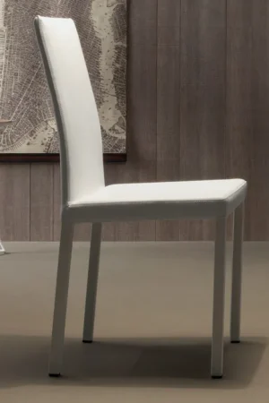 Nuova Collezione Sedia in pelle o similpelle moderna Rosa