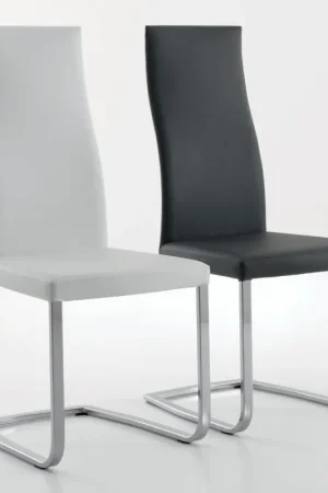 Sedia a slitta telaio cromato lucido Slim Di Tendenza