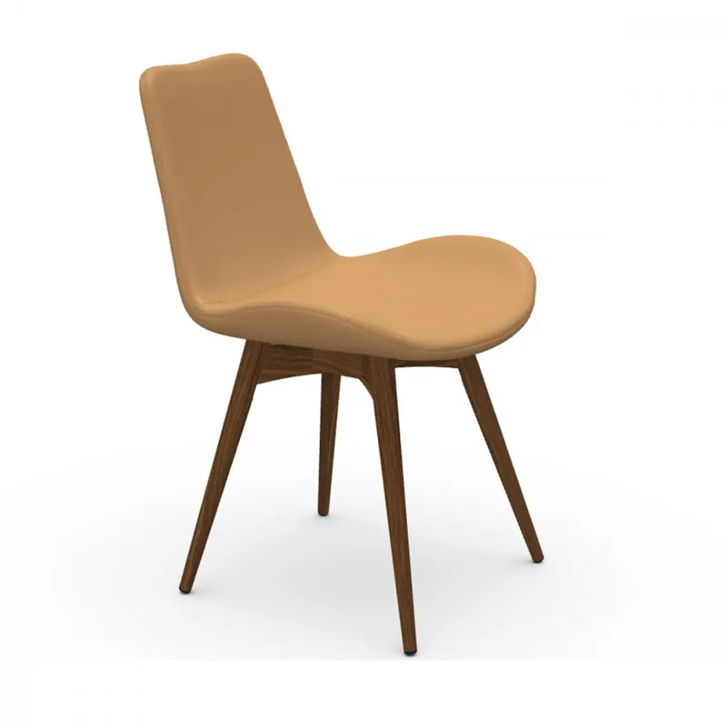 Sedia imbottita con gambe in legno Dalia L Economico