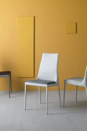 Sedia in similpelle o pelle di design Clery Compra Oggi Stesso