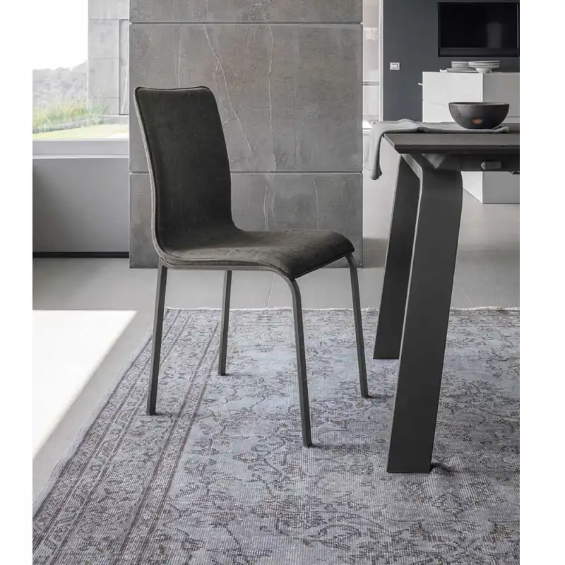 Ultimissimo Modello Sedia moderna con scocca in similpelle o tessuto Glamour New