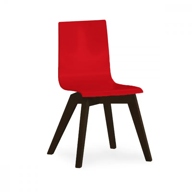 Sedia in plastica e legno moderna Ava Prezzo Ridotto