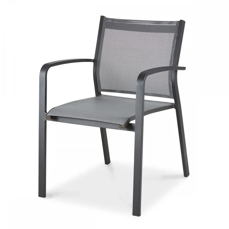Sedia con braccioli da giardino in textilene e alluminio GS 936 Quantità Limitata