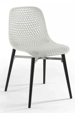 Popolare Sedia con scocca in plastica e gambe in legno Next