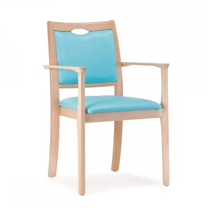 Sedia imbottita con braccioli in legno Freedom B Bestseller