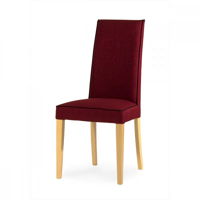 Occasione Imperdibile Sedia in legno imbottita con bordino in tessuto o similpelle Roma S
