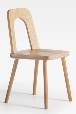 Sedia legno di frassino moderna con schienale ad arco aperto Arco S Offerta