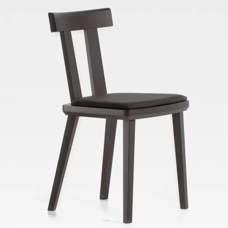Sedia in legno di design con sedile imbottito Milano Imb Offerta Speciale