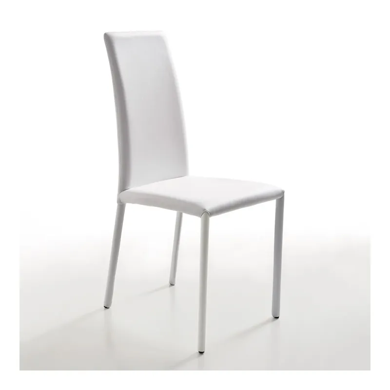 Offerta Sedia moderna in pelle con schienale alto e struttura in metallo Silvy TS SA