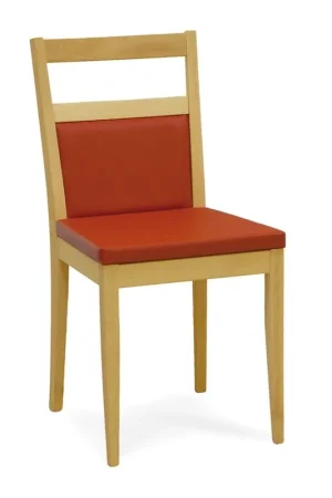 Sedia moderna in legno di faggio con sedile imbottito Candy Non Perdere