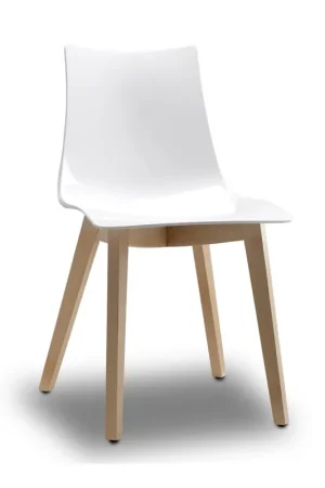 Compra Adesso Sedia moderna in plastica e legno uso casa e contract Natural Zebra Antishock 2