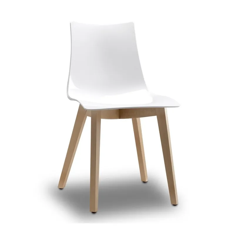 Compra Adesso Sedia moderna in plastica e legno uso casa e contract Natural Zebra Antishock 2