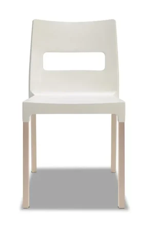 Affare Sedia moderna in plastica e con gambe in legno di faggio Natural Maxi Diva