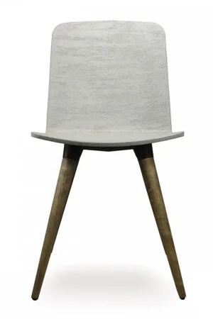 Vendita Finale Sedia con struttura in legno invecchiato e scocca effetto cemento Step Cement LG