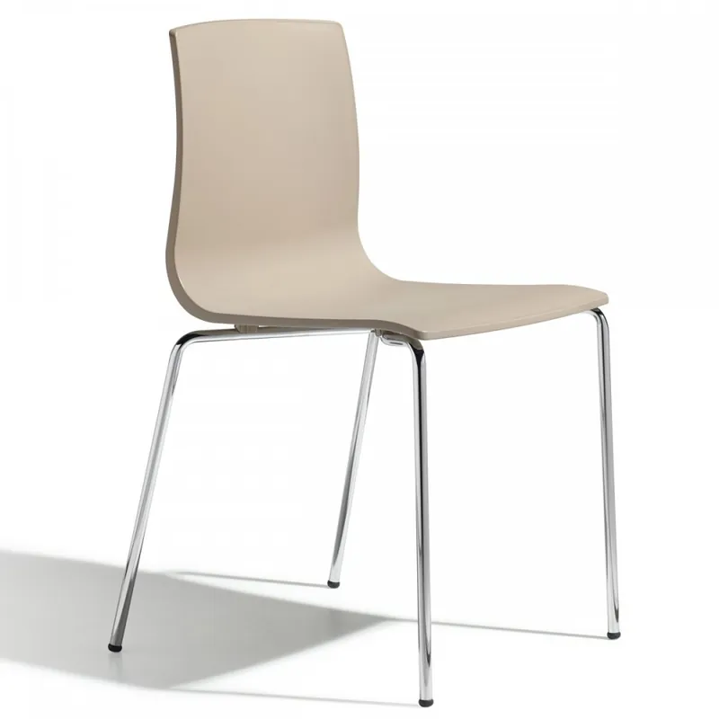 Sedia moderna in acciaio cromato e plastica Alice Chair Affare