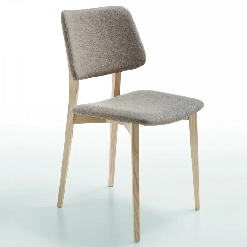 Prezzo Scontato Sedia Midj in legno e tessuto o similpelle Joe L-TS
