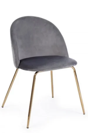 Sedia in velluto a 4 gambe Tanya Occasione