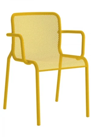 Sedia con braccioli in metallo Momo Net 2 Promo Stagionale