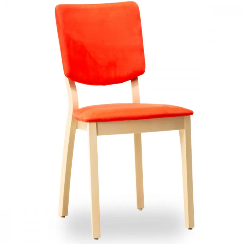 Subito Disponibile Sedia moderna con gambe in legno imbottita Wave A