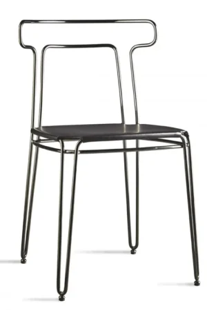 Sedia in acciaio e cuoio Jackie Subito Disponibile