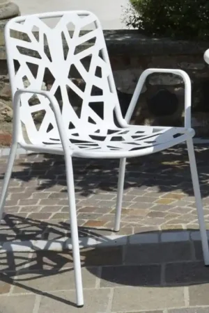 Sedia in ferro con braccioli da giardino Fancy Leaf 2 Miglior Prezzo