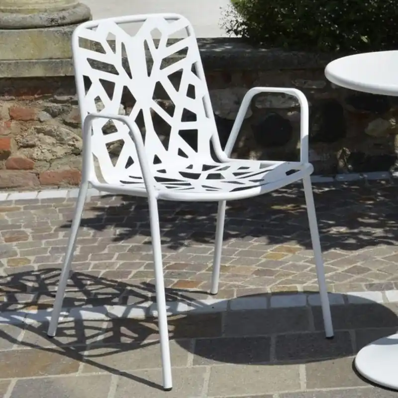 Sedia in ferro con braccioli da giardino Fancy Leaf 2 Miglior Prezzo