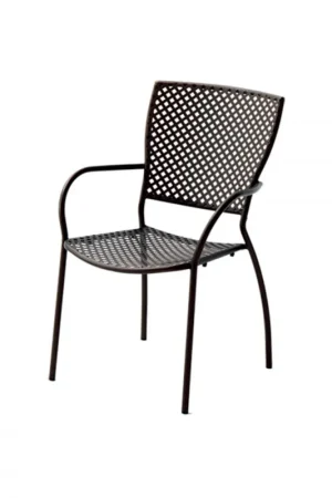 Popolare Sedia con braccioli da giardino impilabile Queen 2