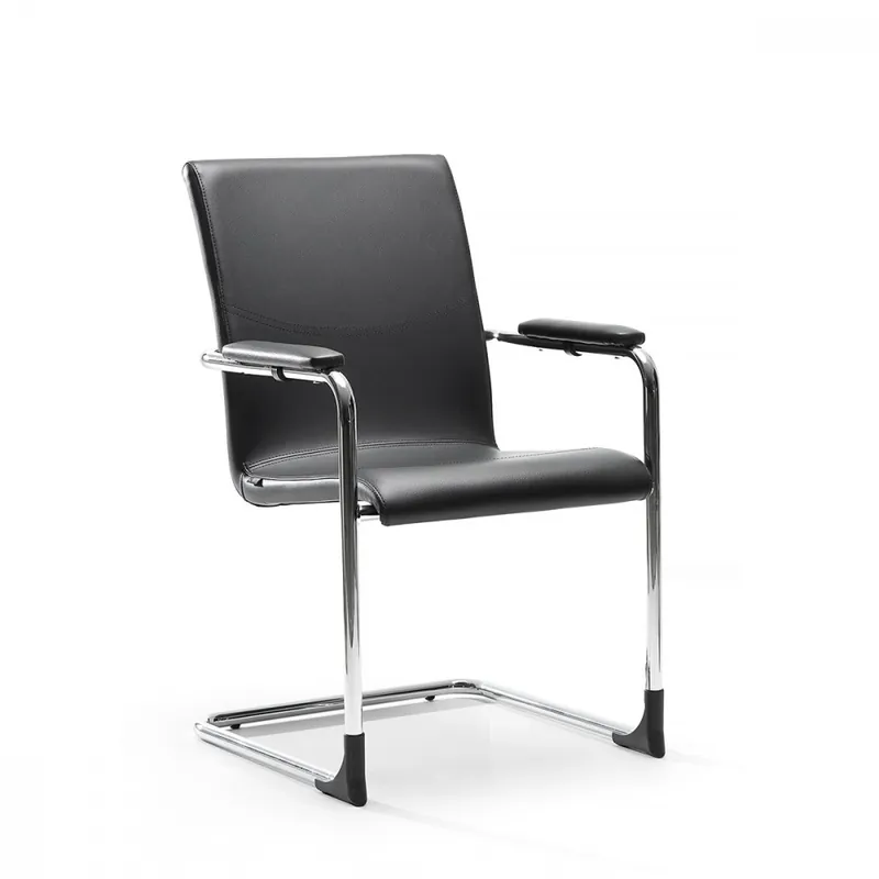 Consegna Rapida Poltrona cantilever in simil pelle con braccioli Aqaba Quick