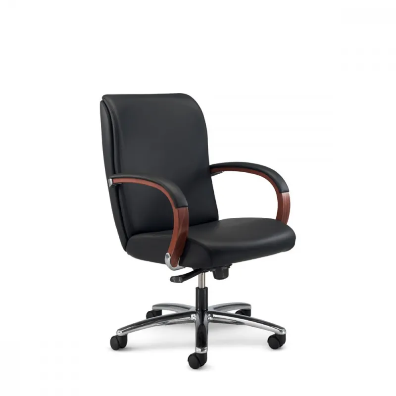 Sedia direzionale con braccioli in legno Kiria 172B Occasione Imperdibile