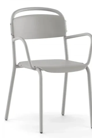 Bestseller Sedia con braccioli in acciaio colorato Skol P