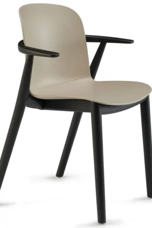 Sconto Sedia con braccioli in legno Relief Wood P