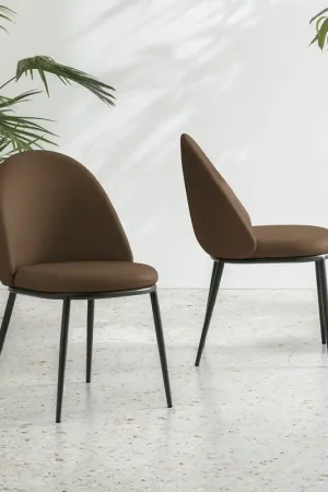 Nuovo Arrivo Sedia Moderna Elegante in Similpelle e Metallo Tulipano